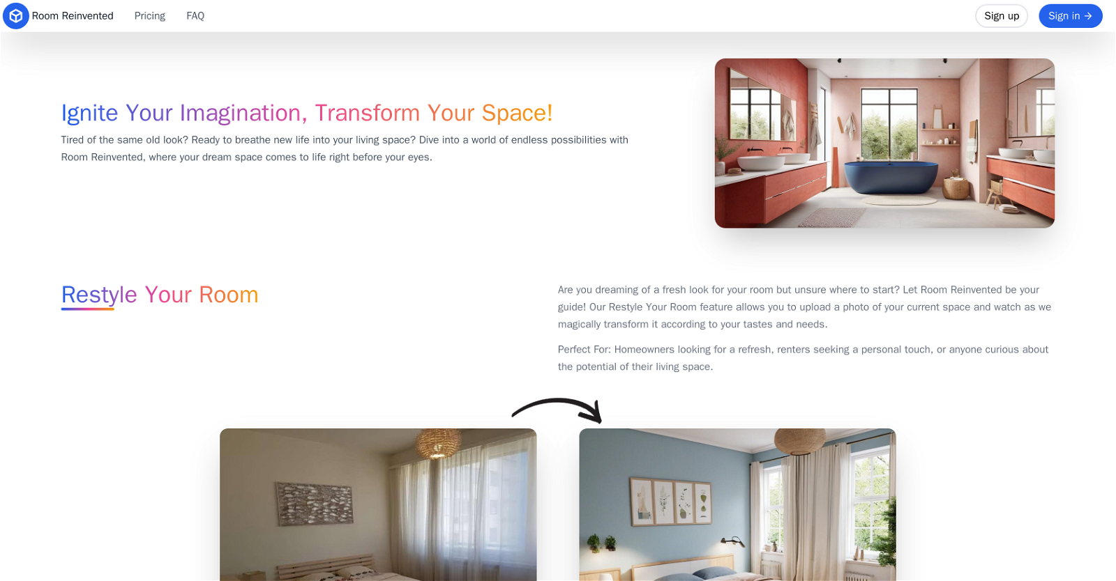 Room Reinvented website