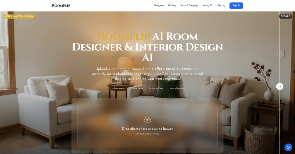 RoomFlip website