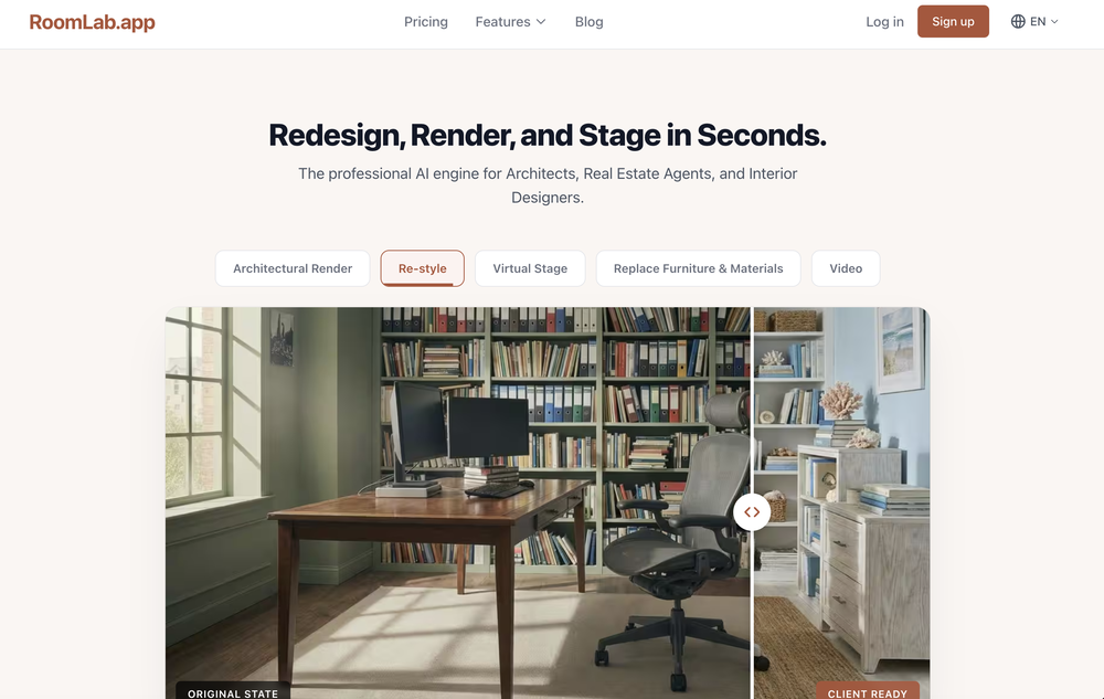 RoomLab.app website