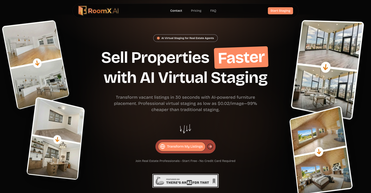 RoomX AI website