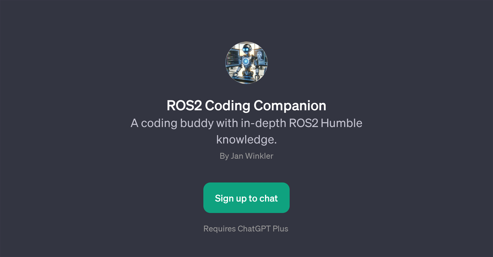 ROS2 Coding Companion website