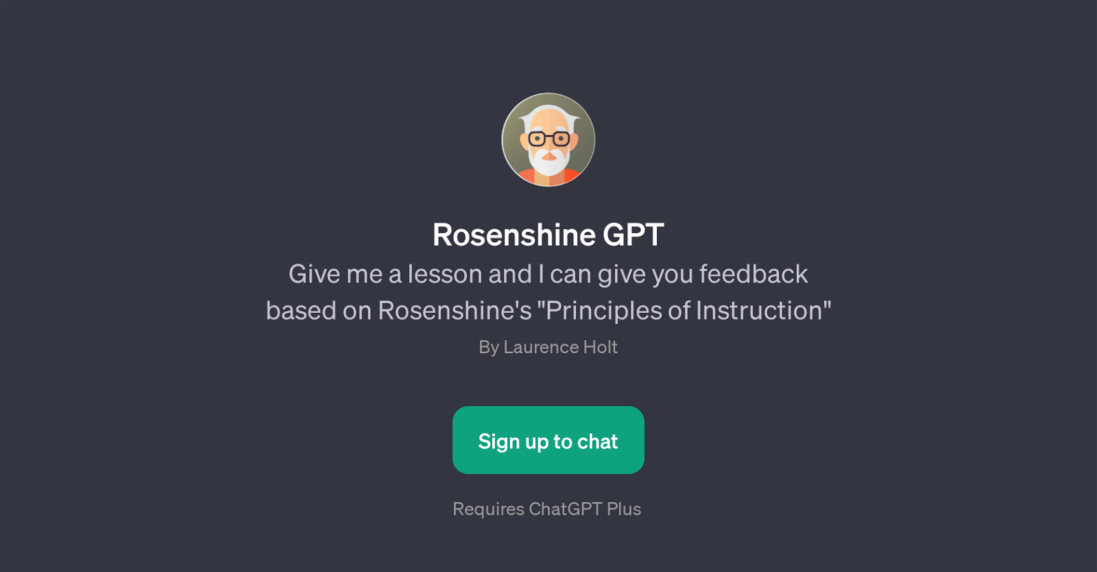 Rosenshine GPT website