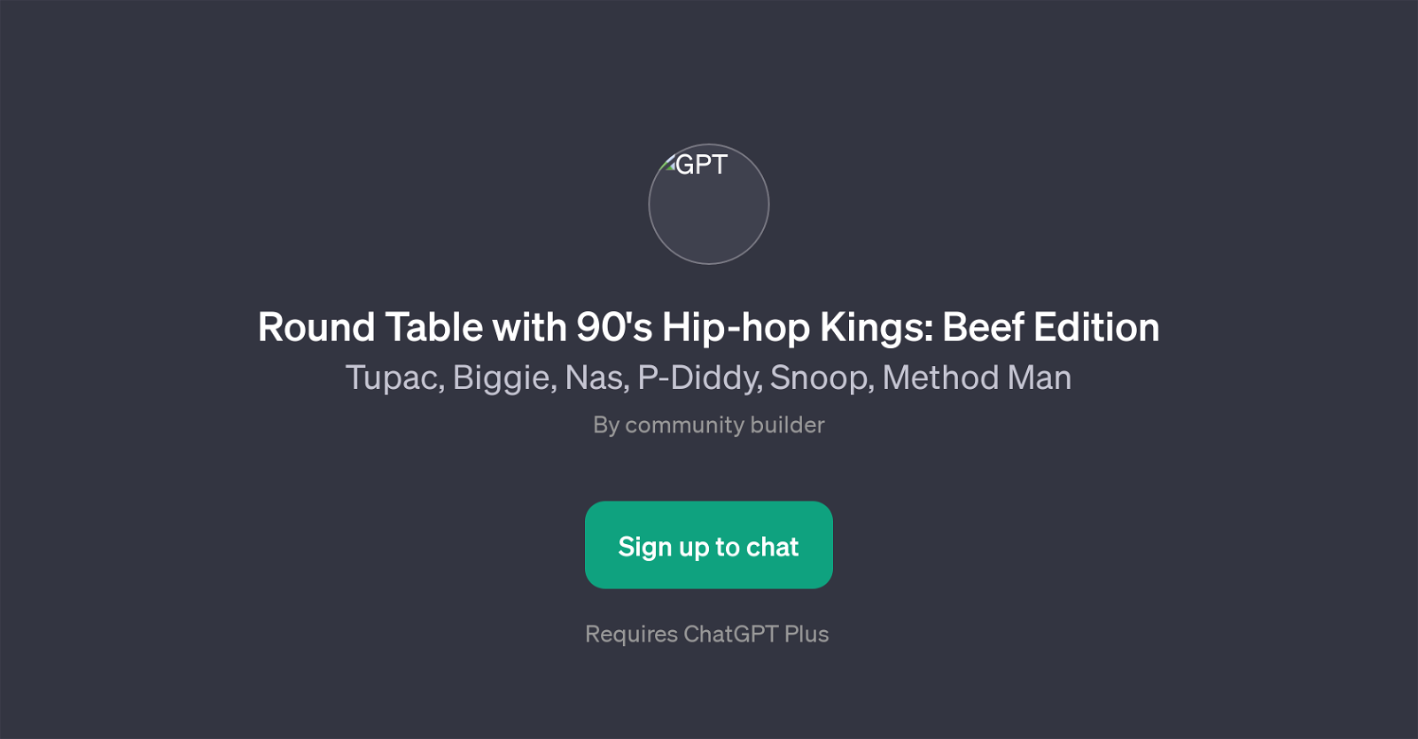 Round Table with 90's Hip-hop Kings: Beef Edition website