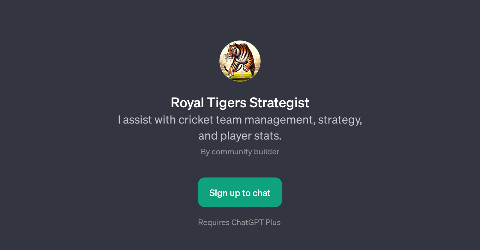 Royal Tigers Strategist website