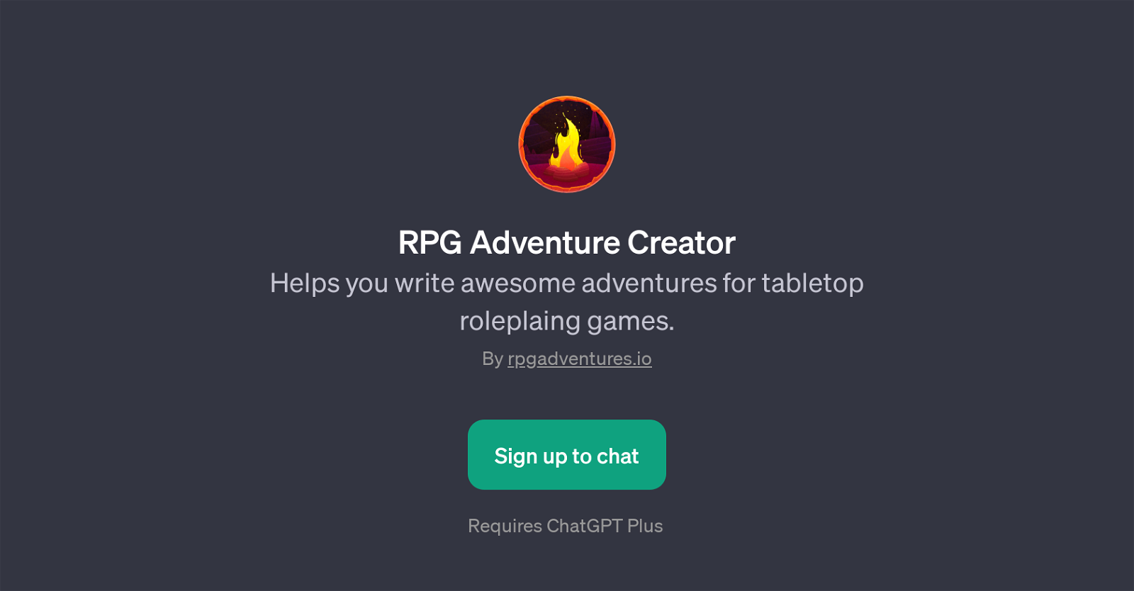 RPG Adventure Creator website