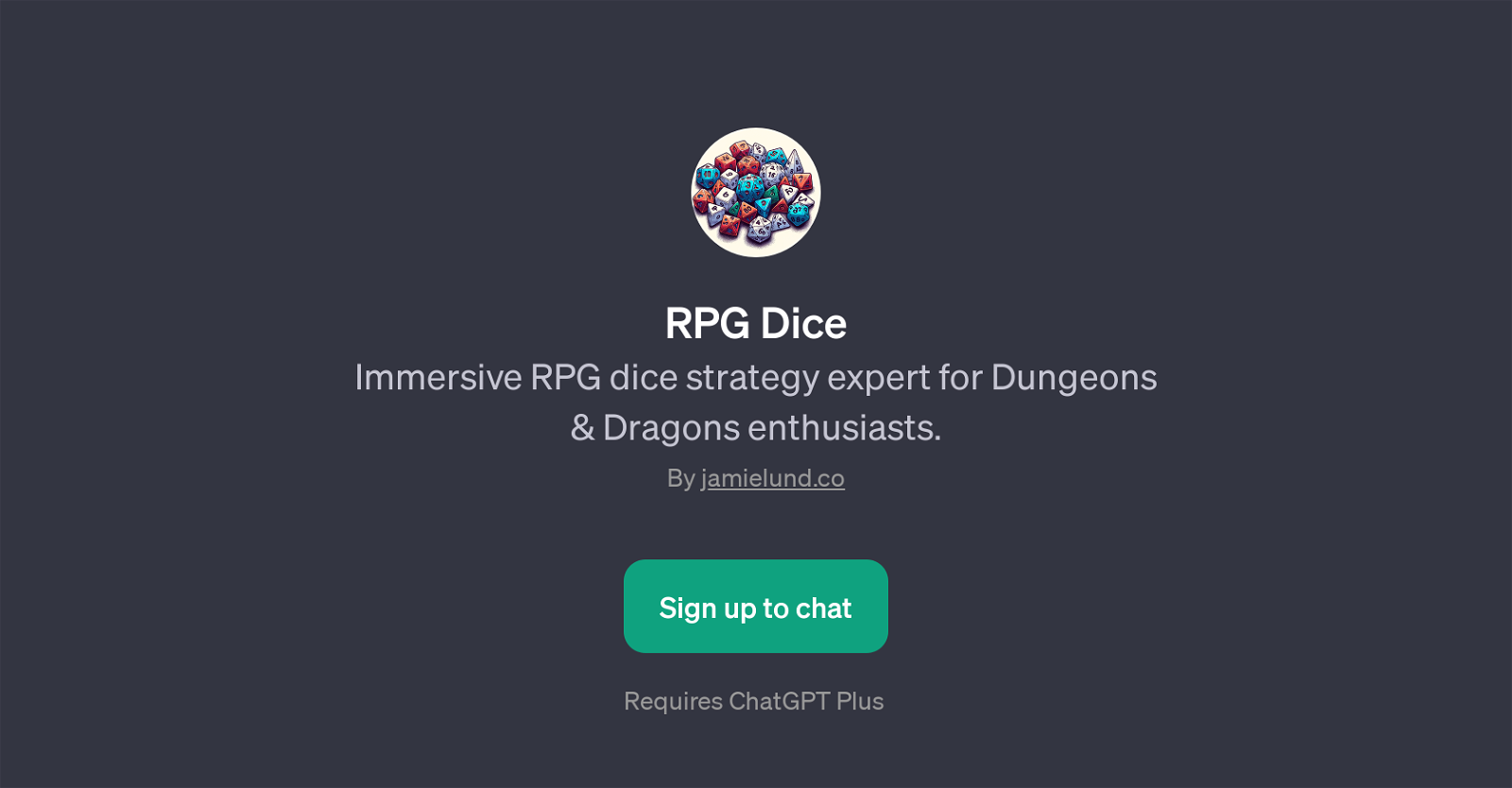 RPG Dice website