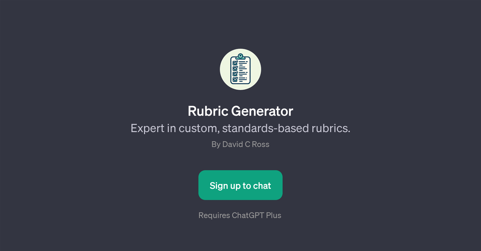 Rubric Generator website
