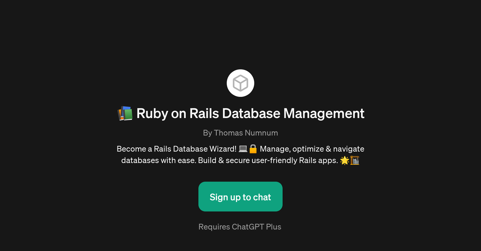 Ruby on Rails Database Management website