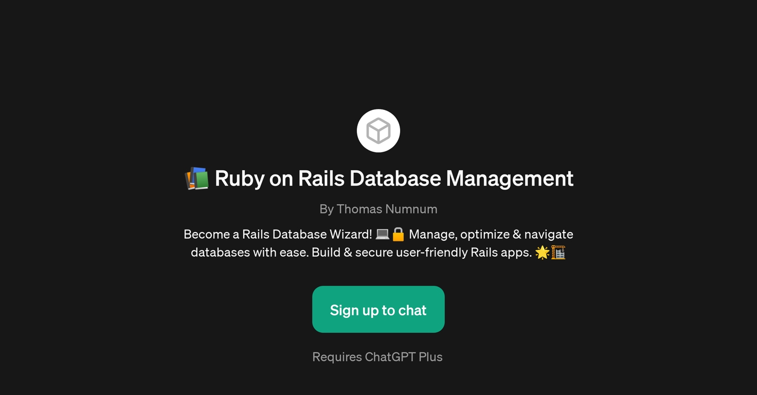 Ruby on Rails Database Management website
