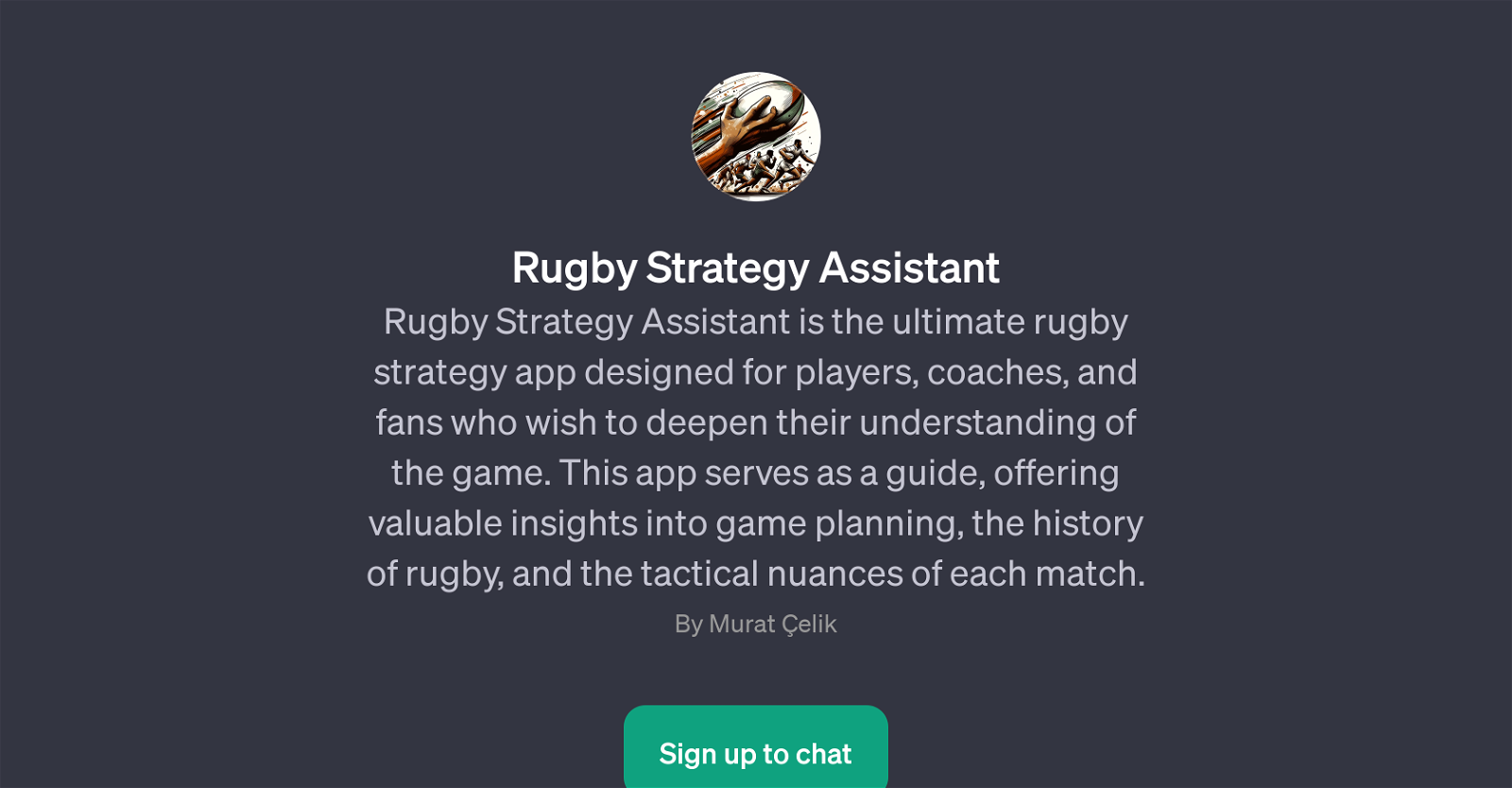 Rugby Strategy Assistant website
