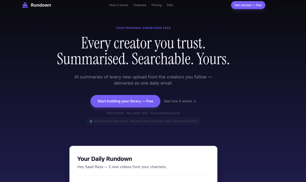 Rundown website