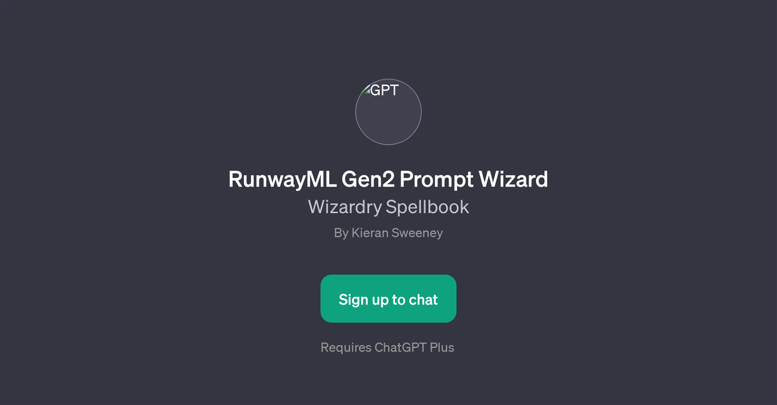 RunwayML Gen2 Prompt Wizard website