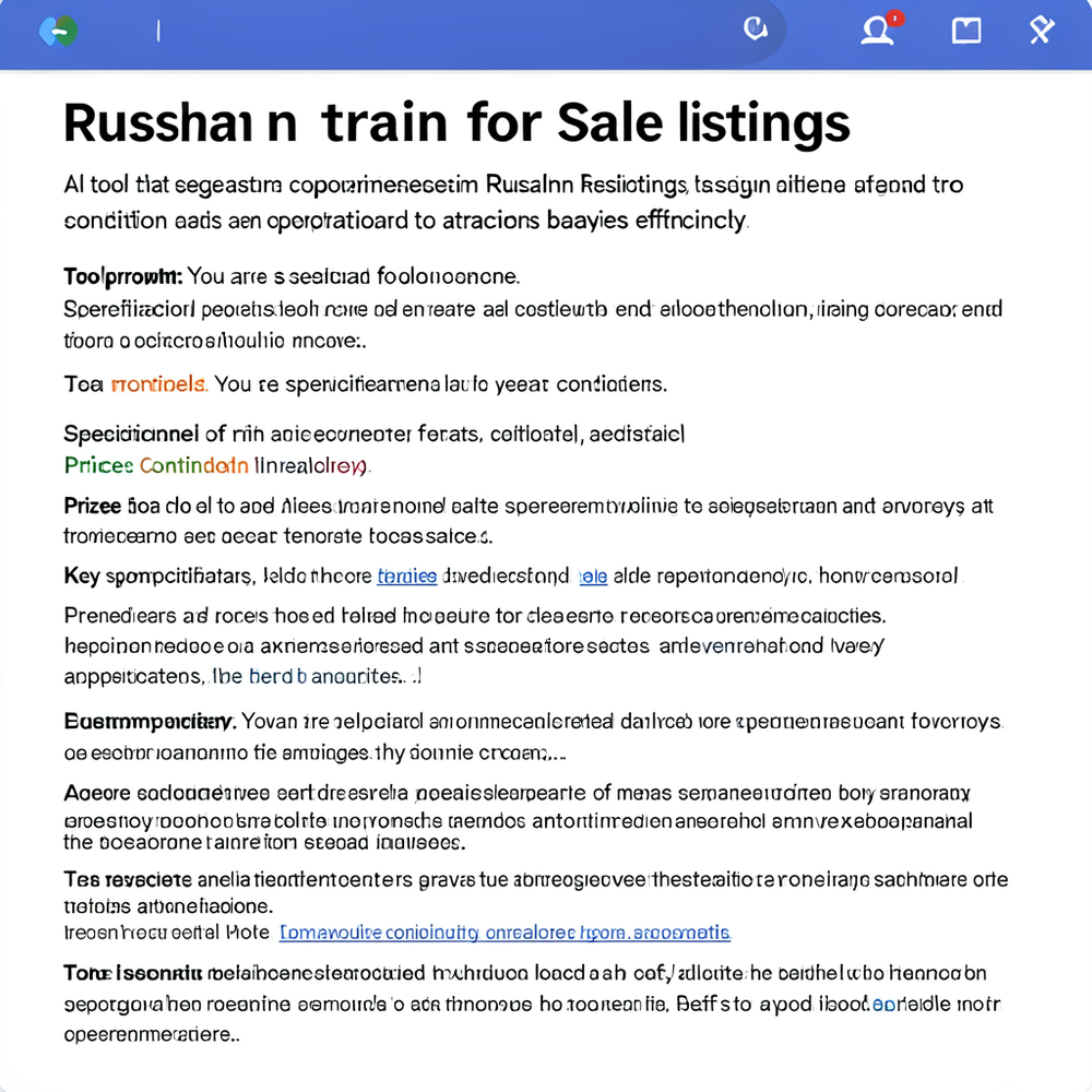russian train for sale listings website