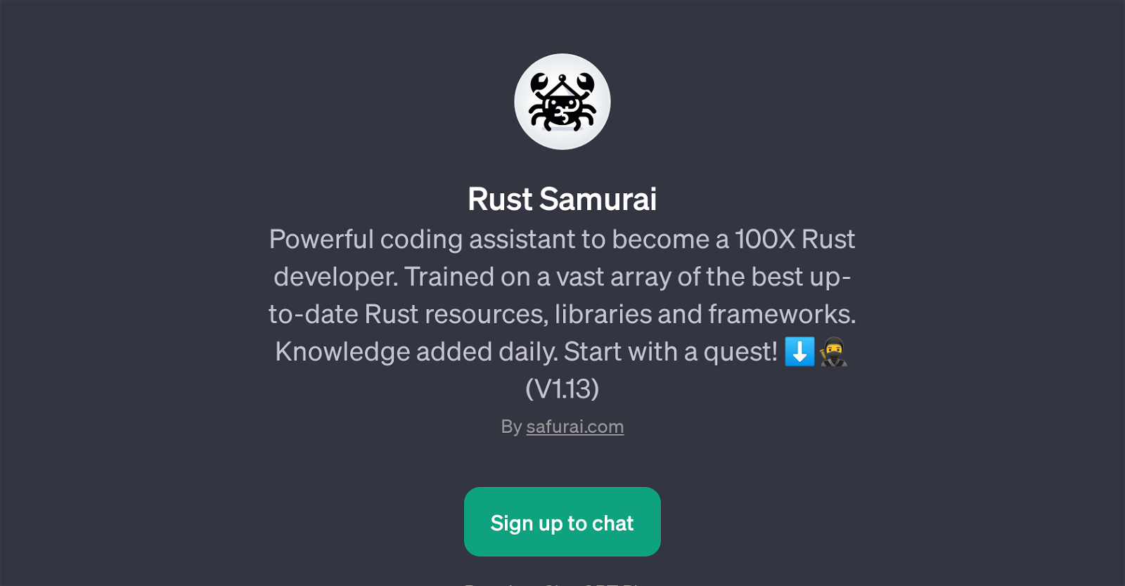 Rust Samurai website