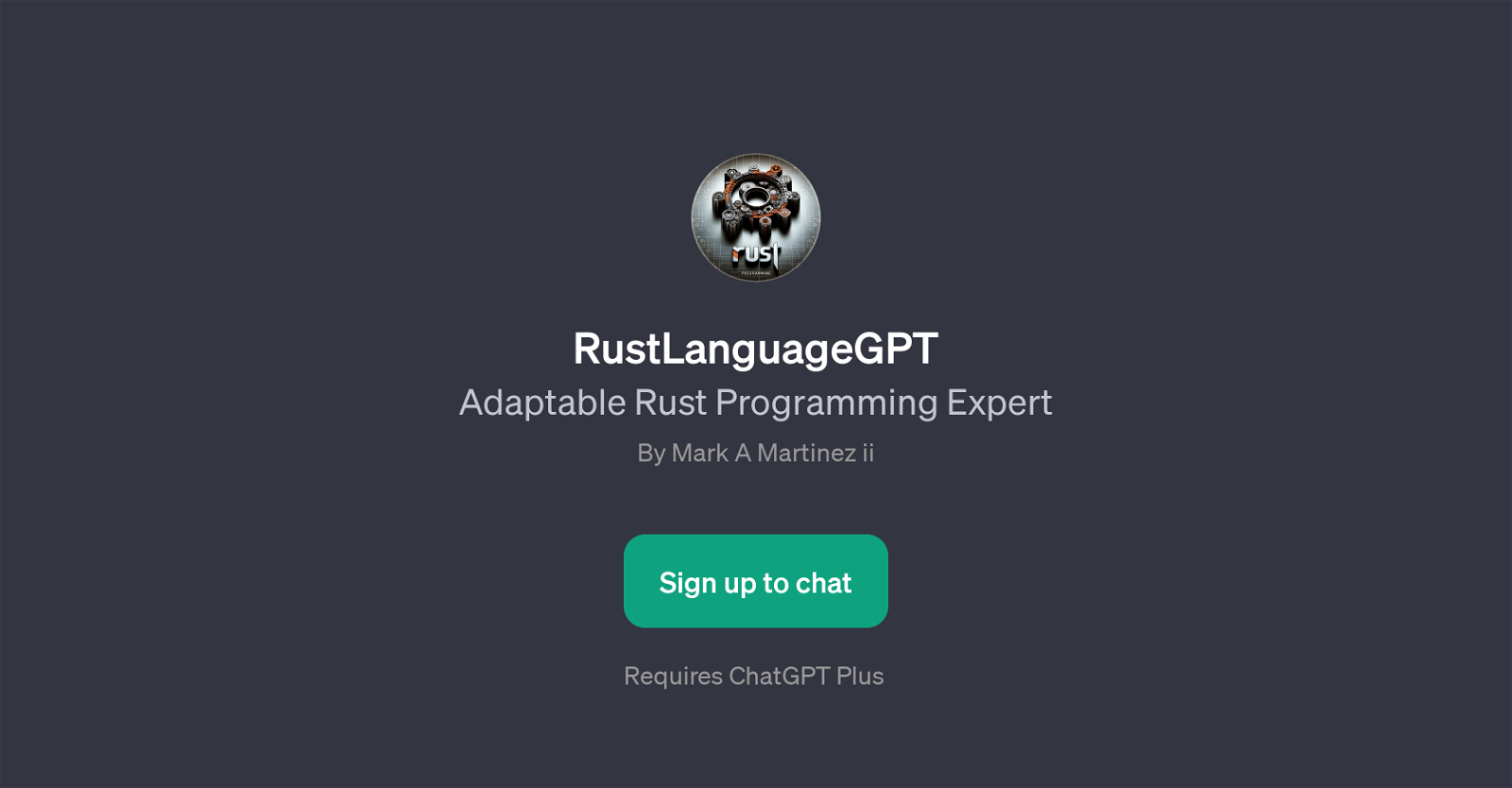 RustLanguageGPT website