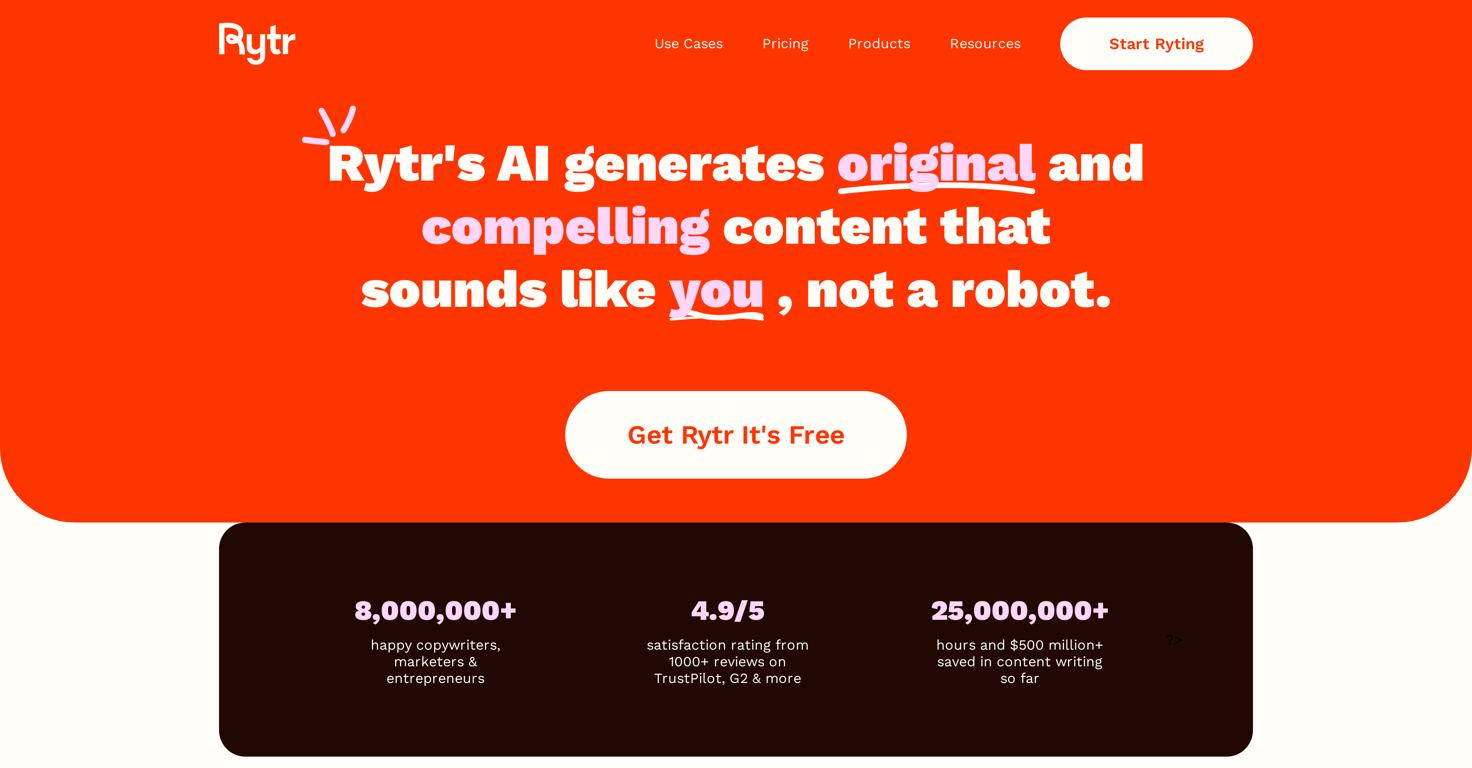 Rytr website