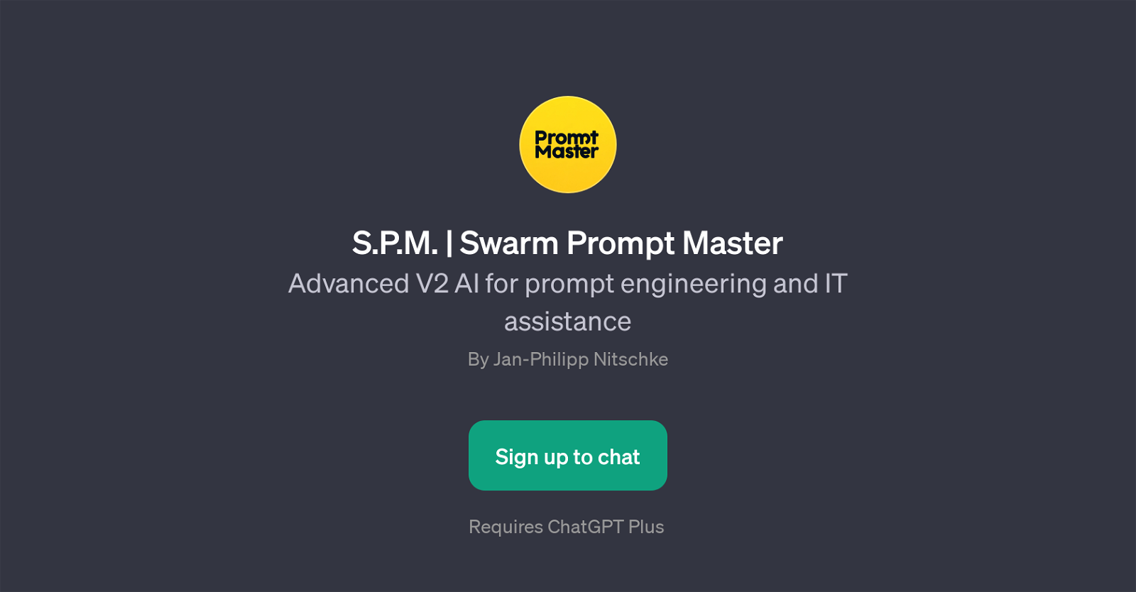 S.P.M. | Swarm Prompt Master website