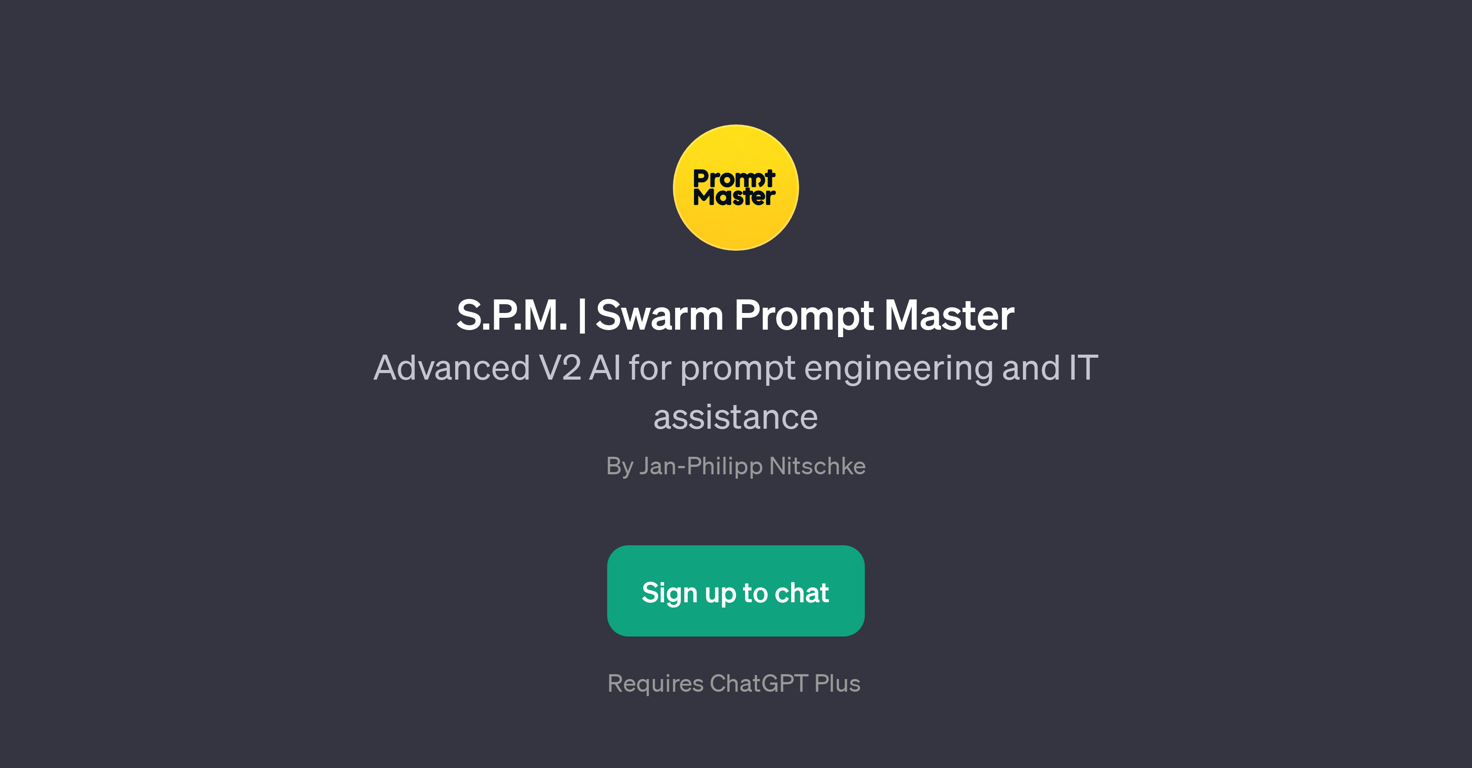 S.P.M. | Swarm Prompt Master website
