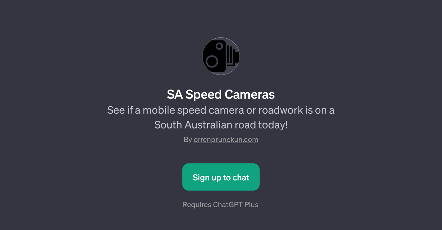SA Speed Cameras website