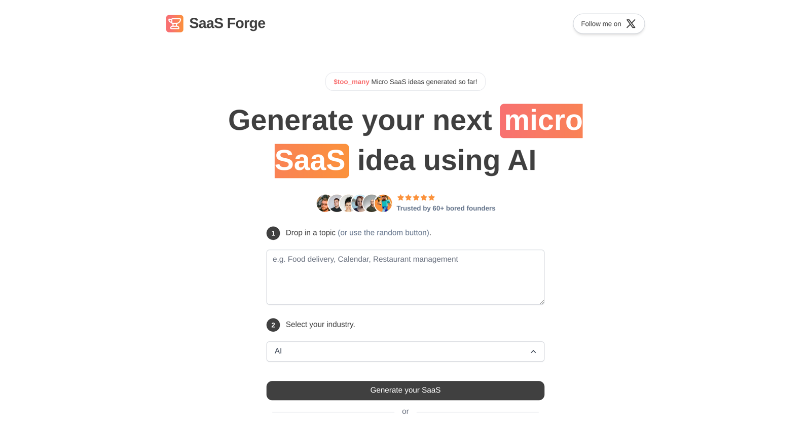 SaaS Forge website