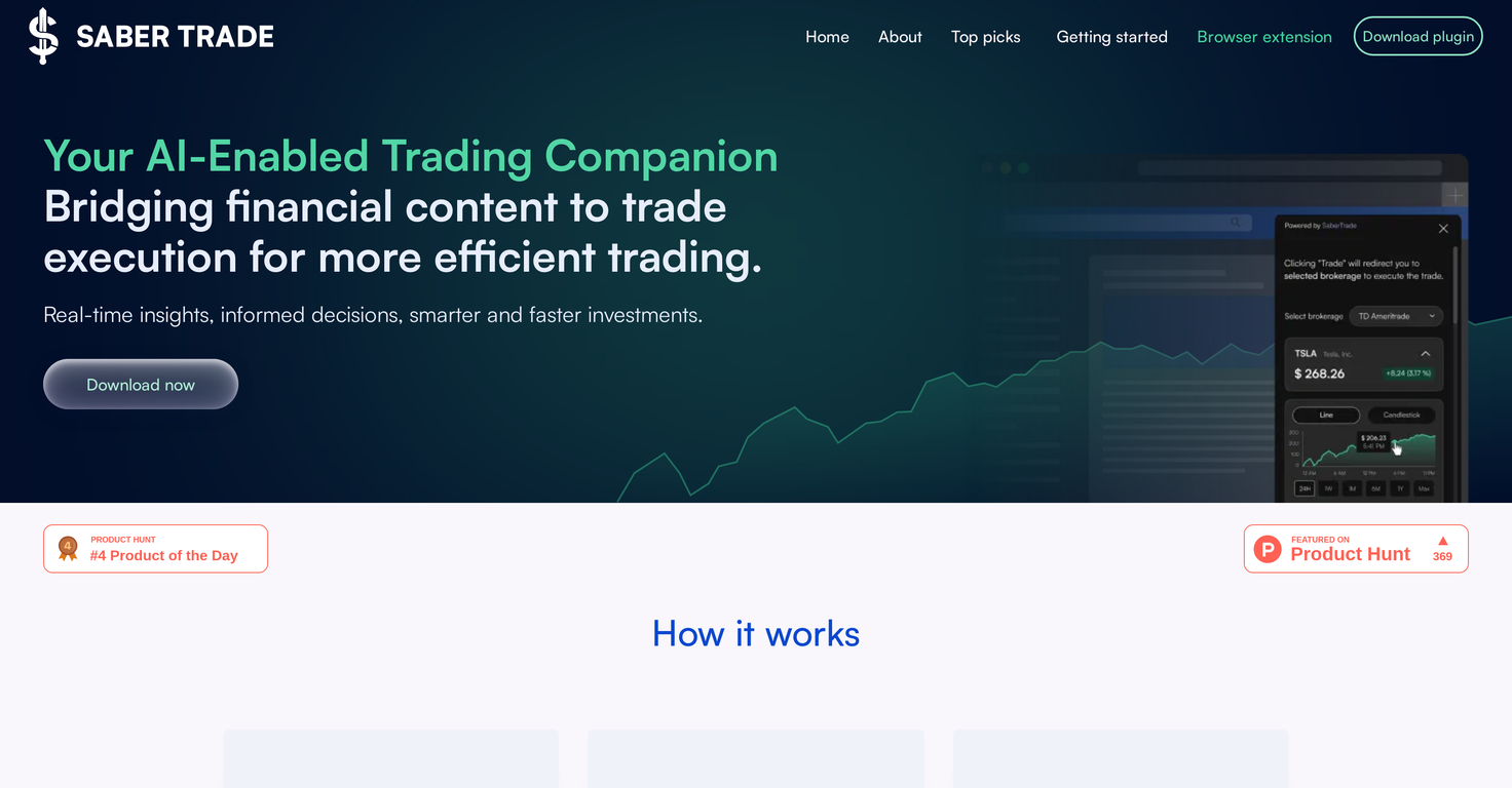 SaberTrade website