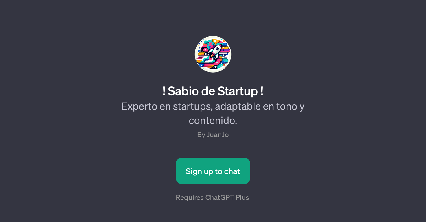 Sabio de Startup website