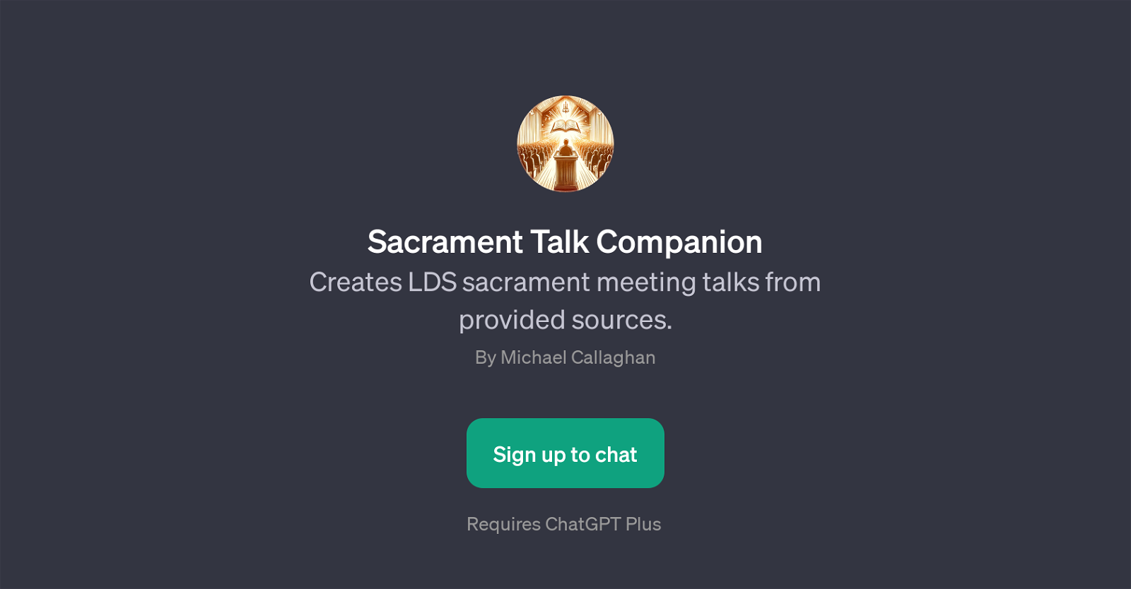 Sacrament Talk Companion website