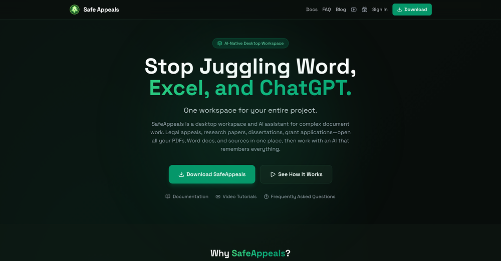 Safe Appeals website