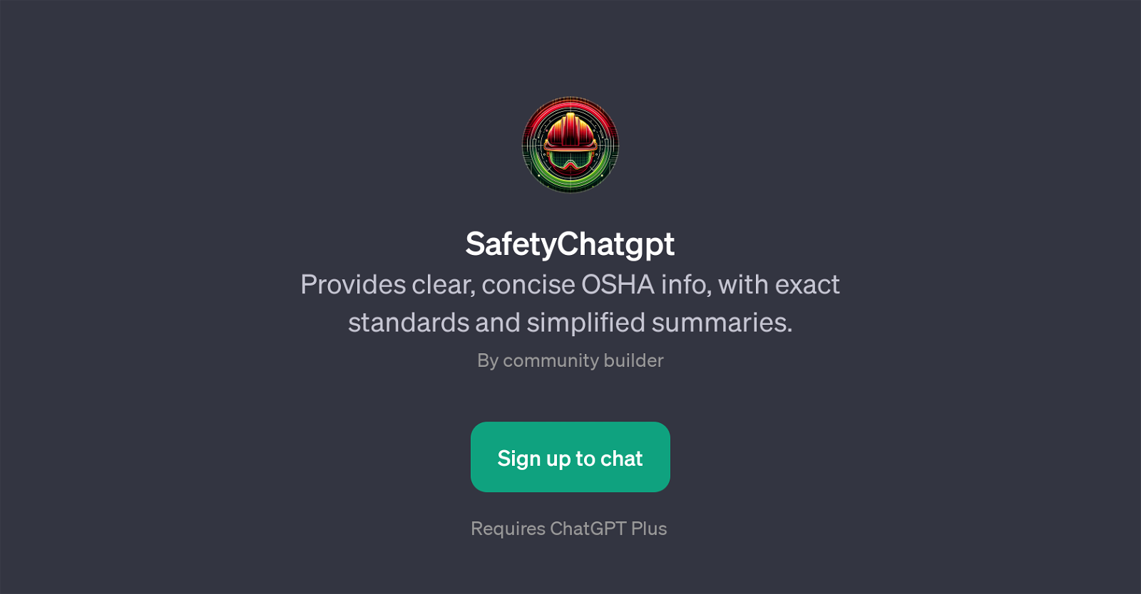 SafetyChatGPT website