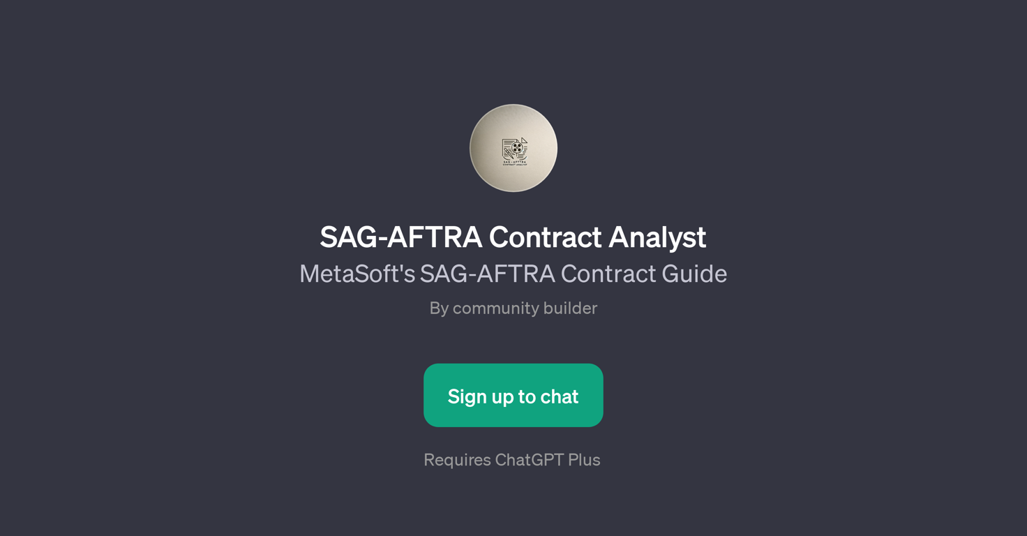 SAG-AFTRA Contract Analyst website