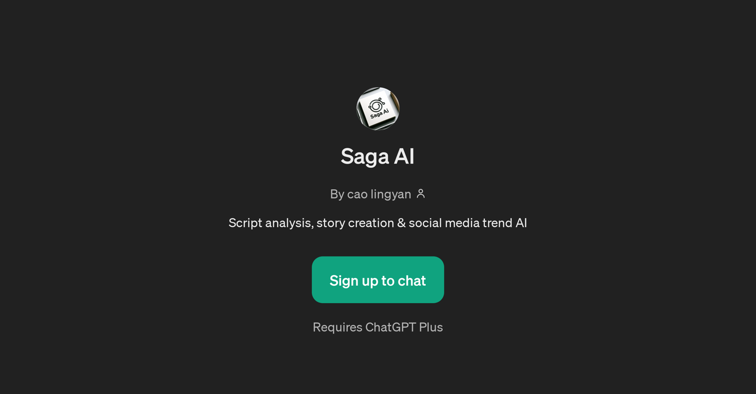 Saga AI website
