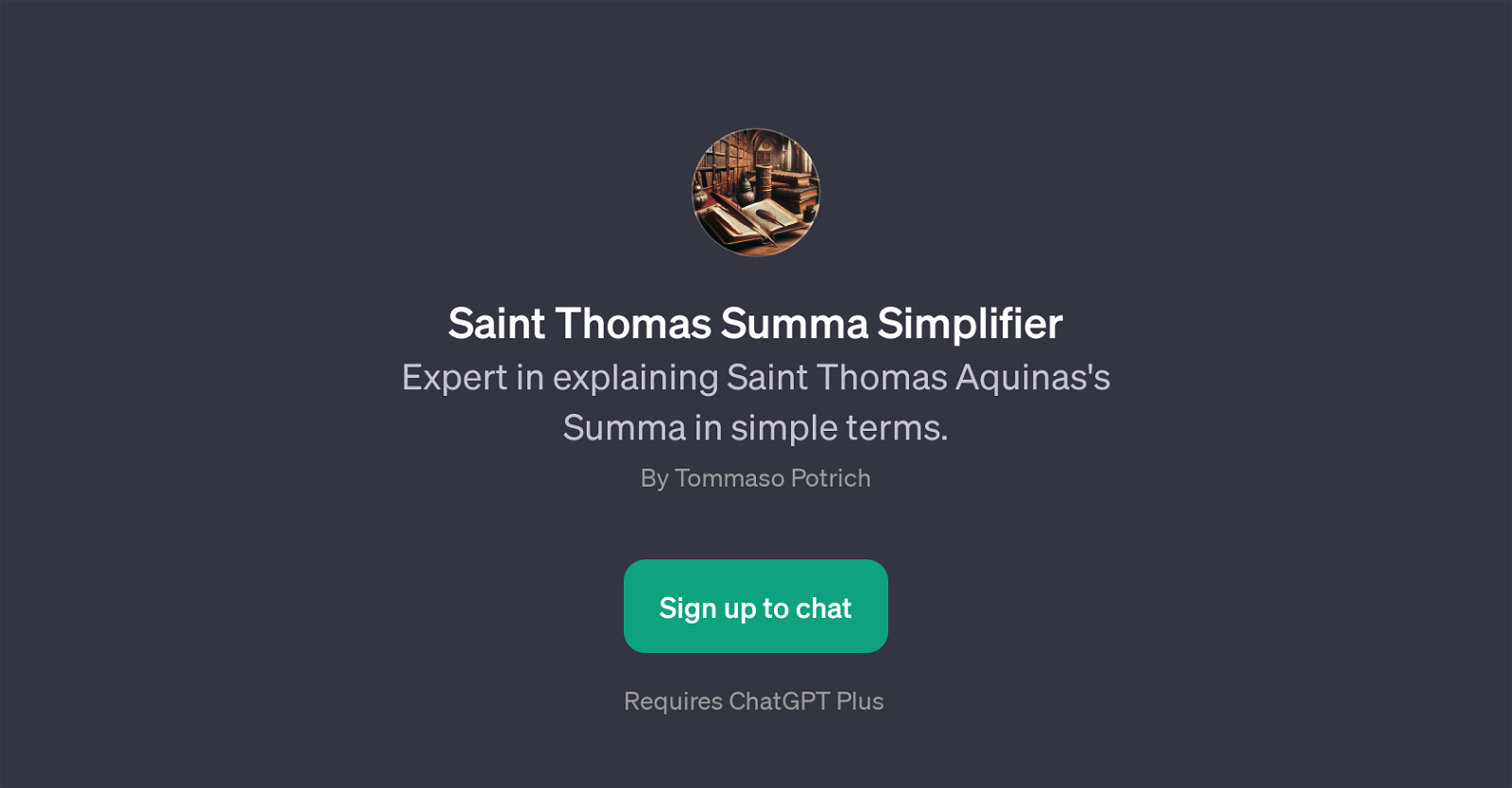 Saint Thomas Summa Simplifier website