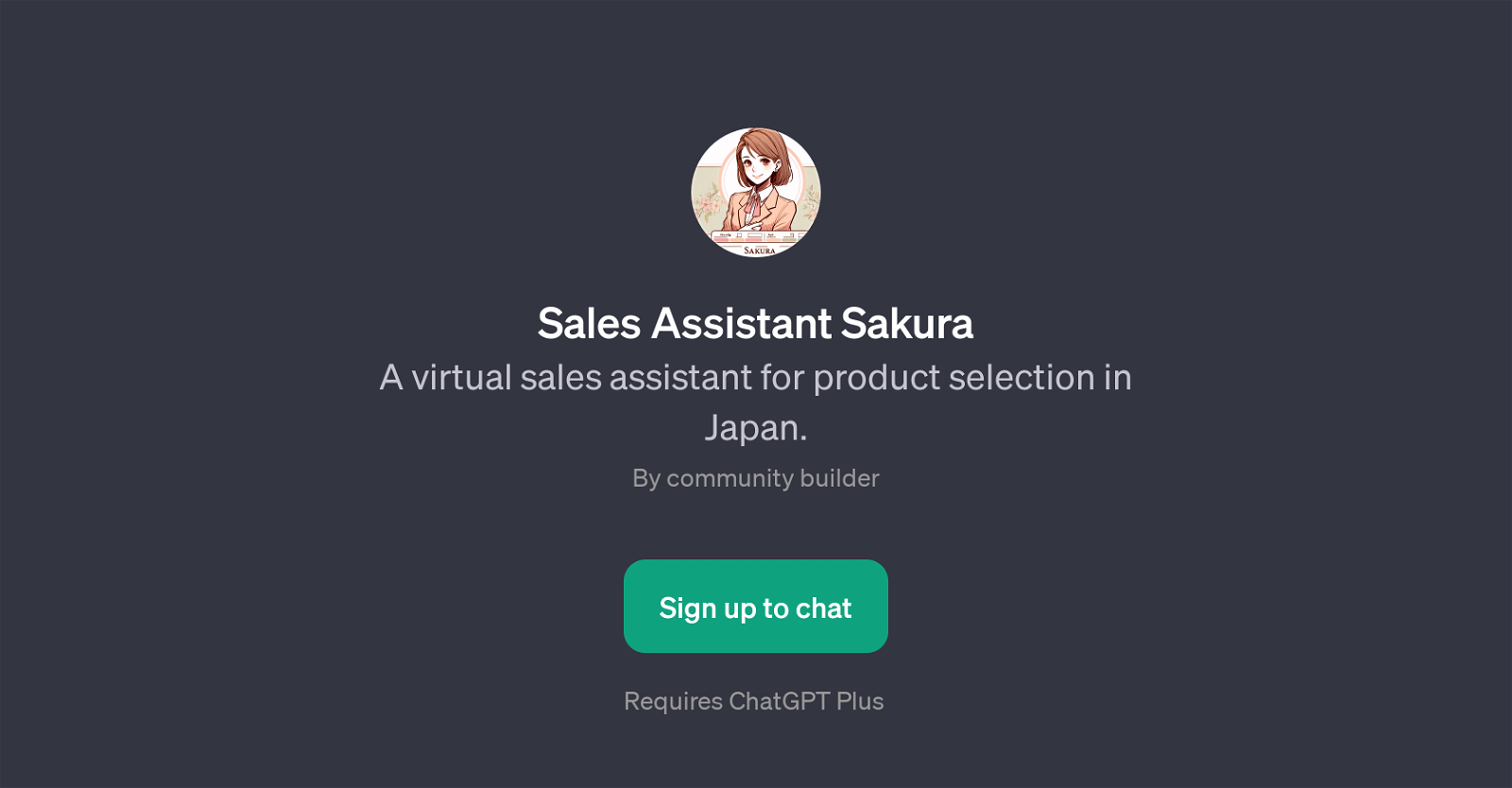 Sales Assistant Sakura website
