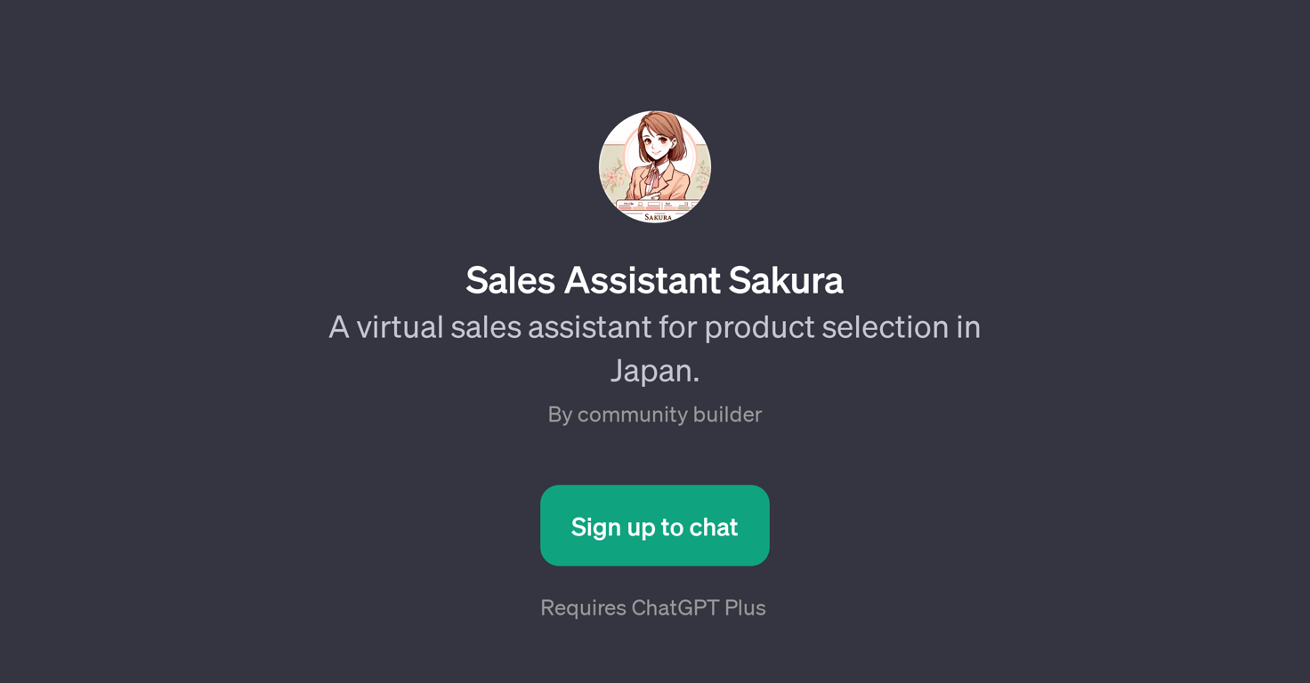 Sales Assistant Sakura website