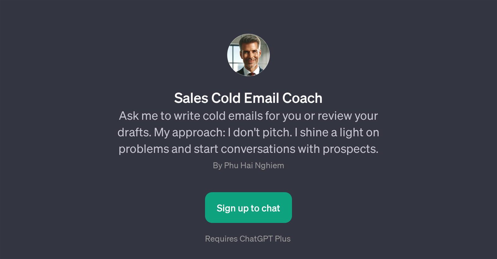 Sales Cold Email Coach website