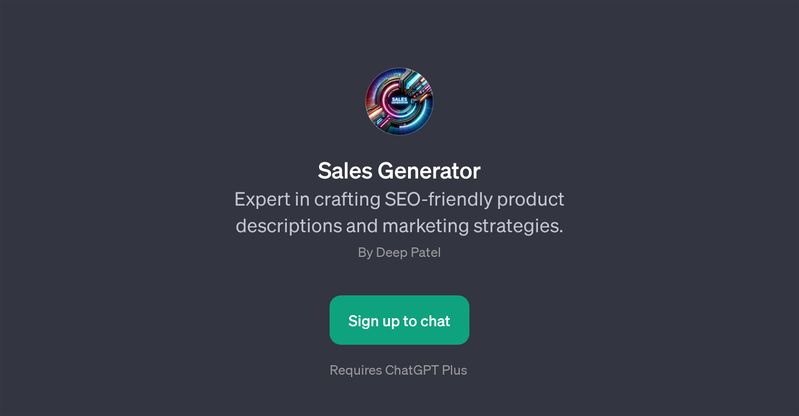 Sales Generator website