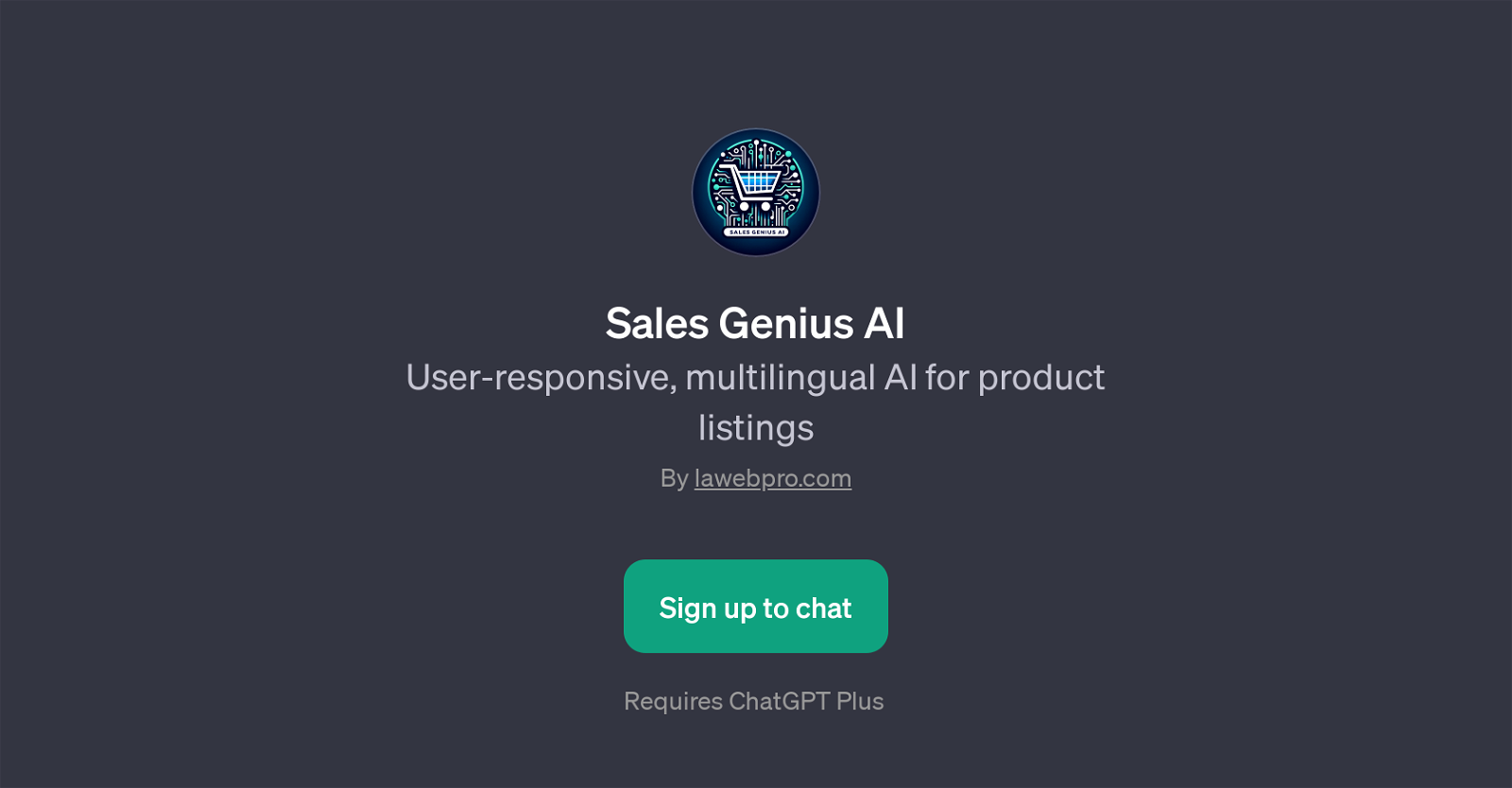 Sales Genius AI website