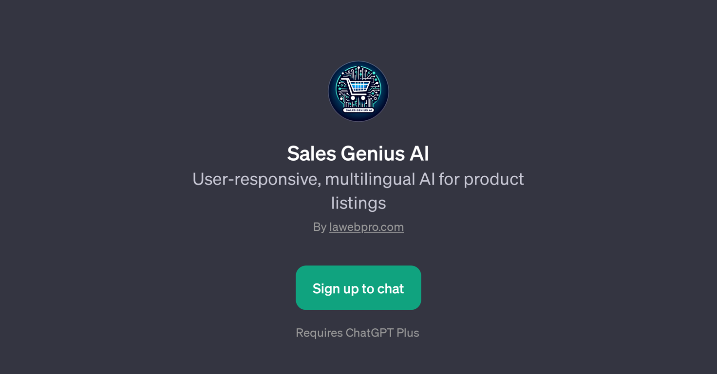 Sales Genius AI website