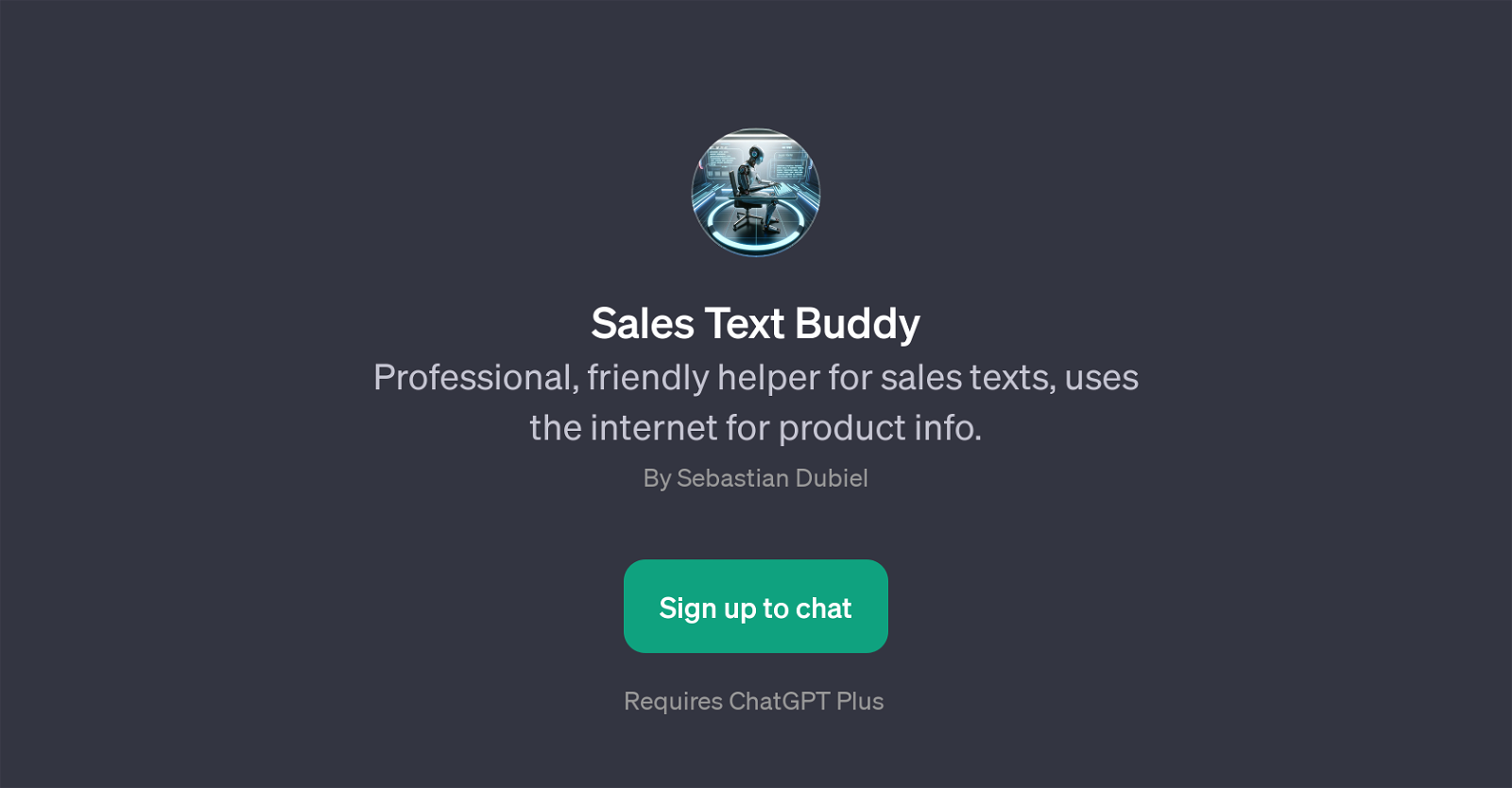 Sales Text Buddy website