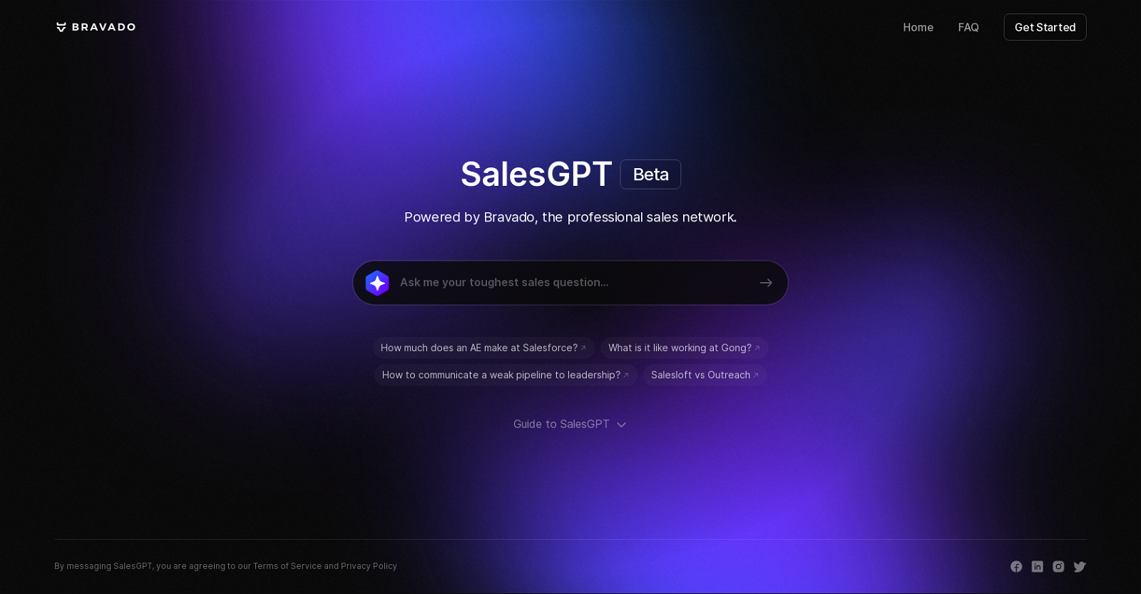 SalesGPT website