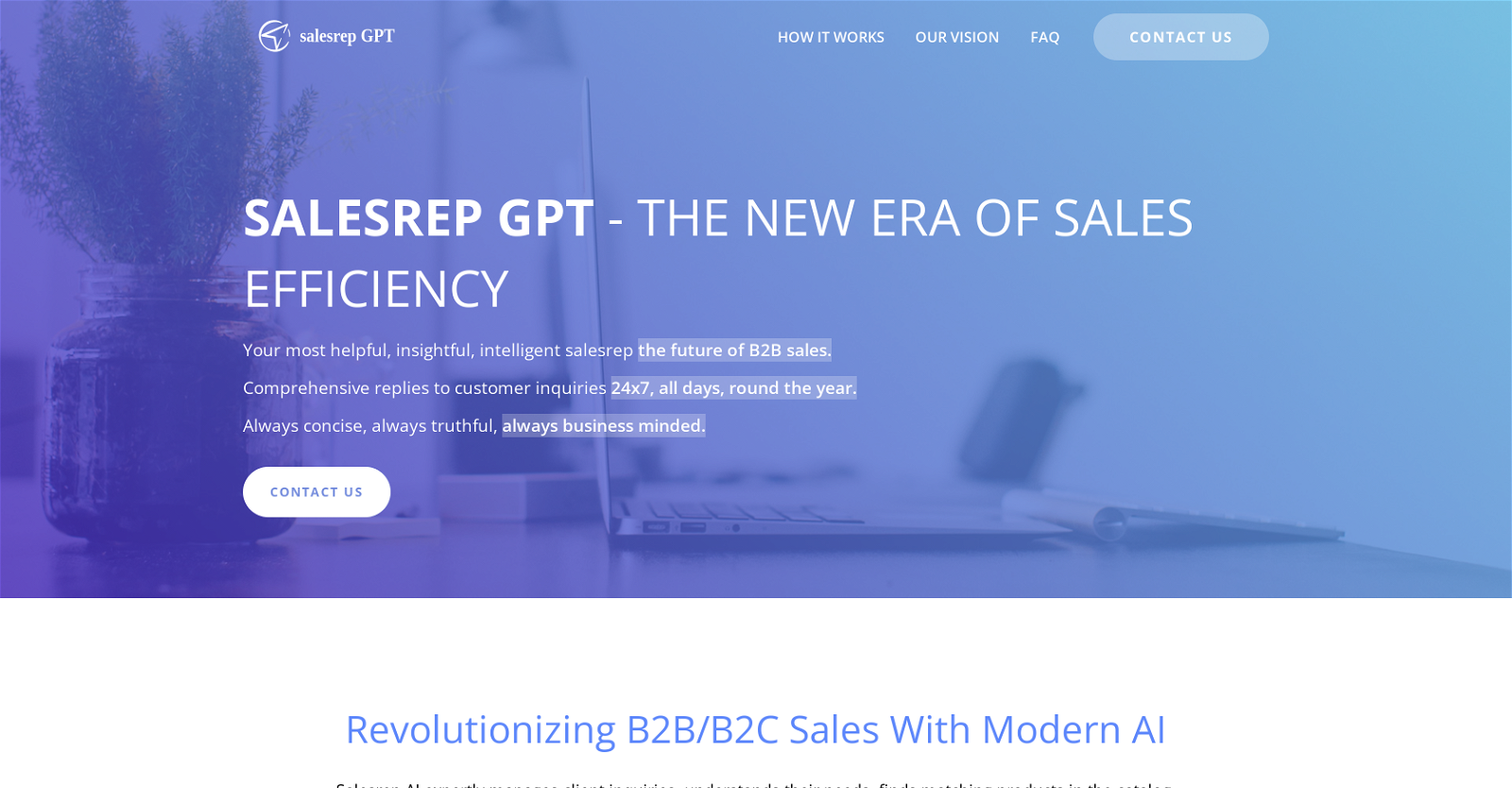 Salesrep GPT website