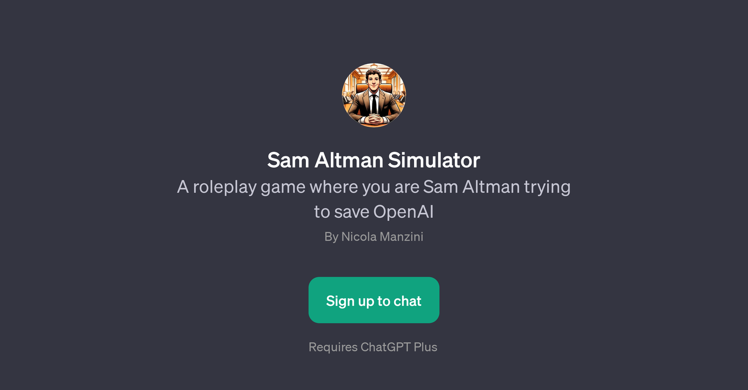 Sam Altman Simulator website