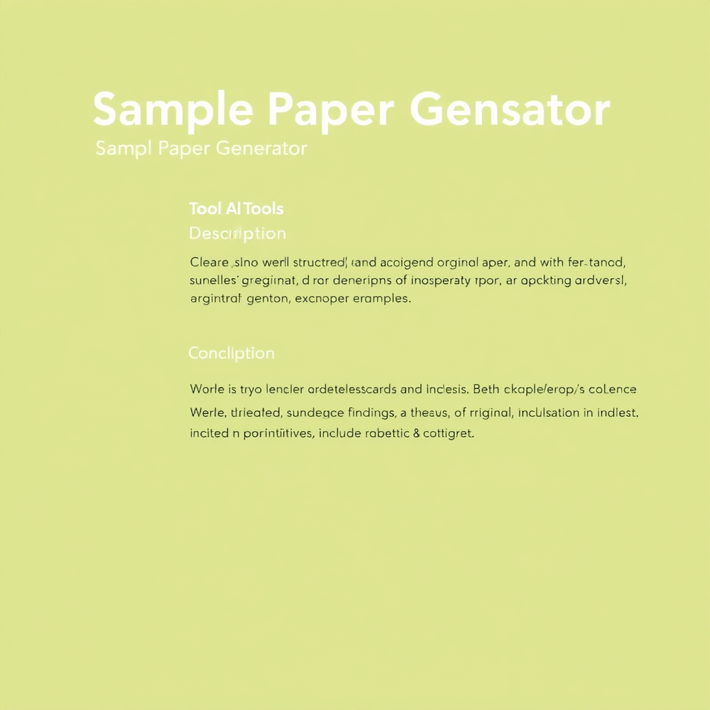 Sample Paper Generator website