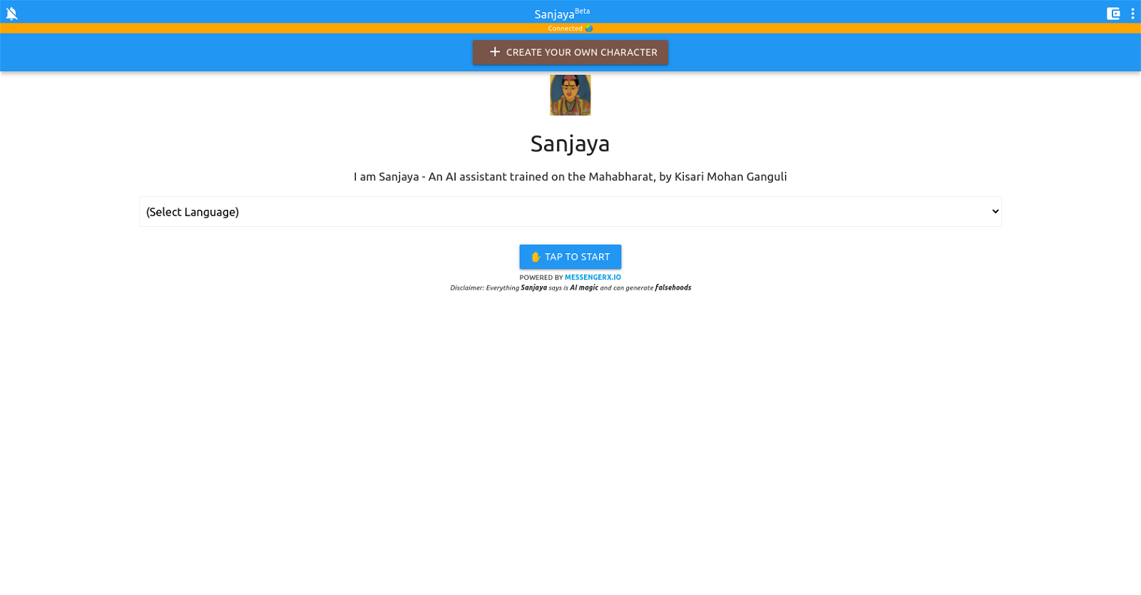 Sanjaya chatbot website