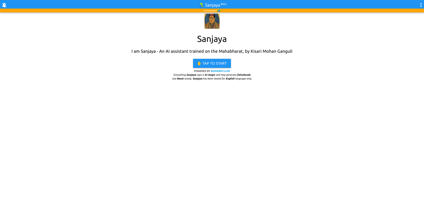 Sanjaya chatbot website