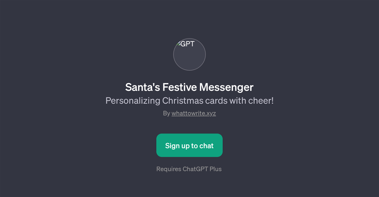Santa's Festive Messenger website
