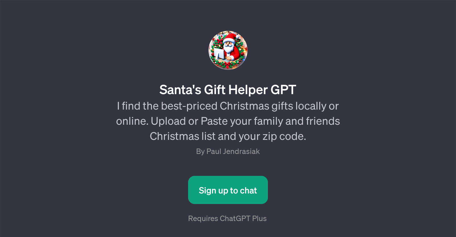 Santa's Gift Helper GPT website