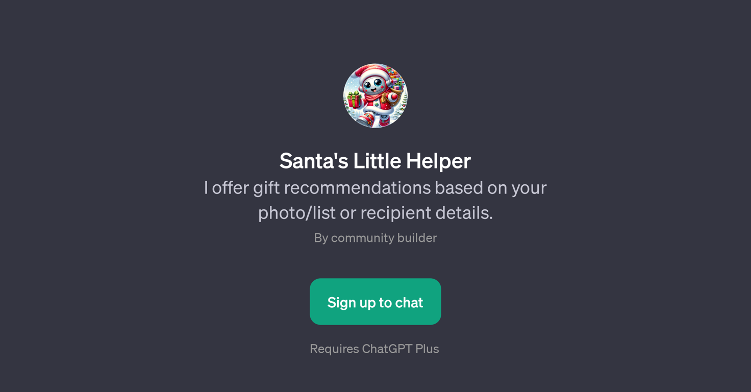 Santa's Little Helper website