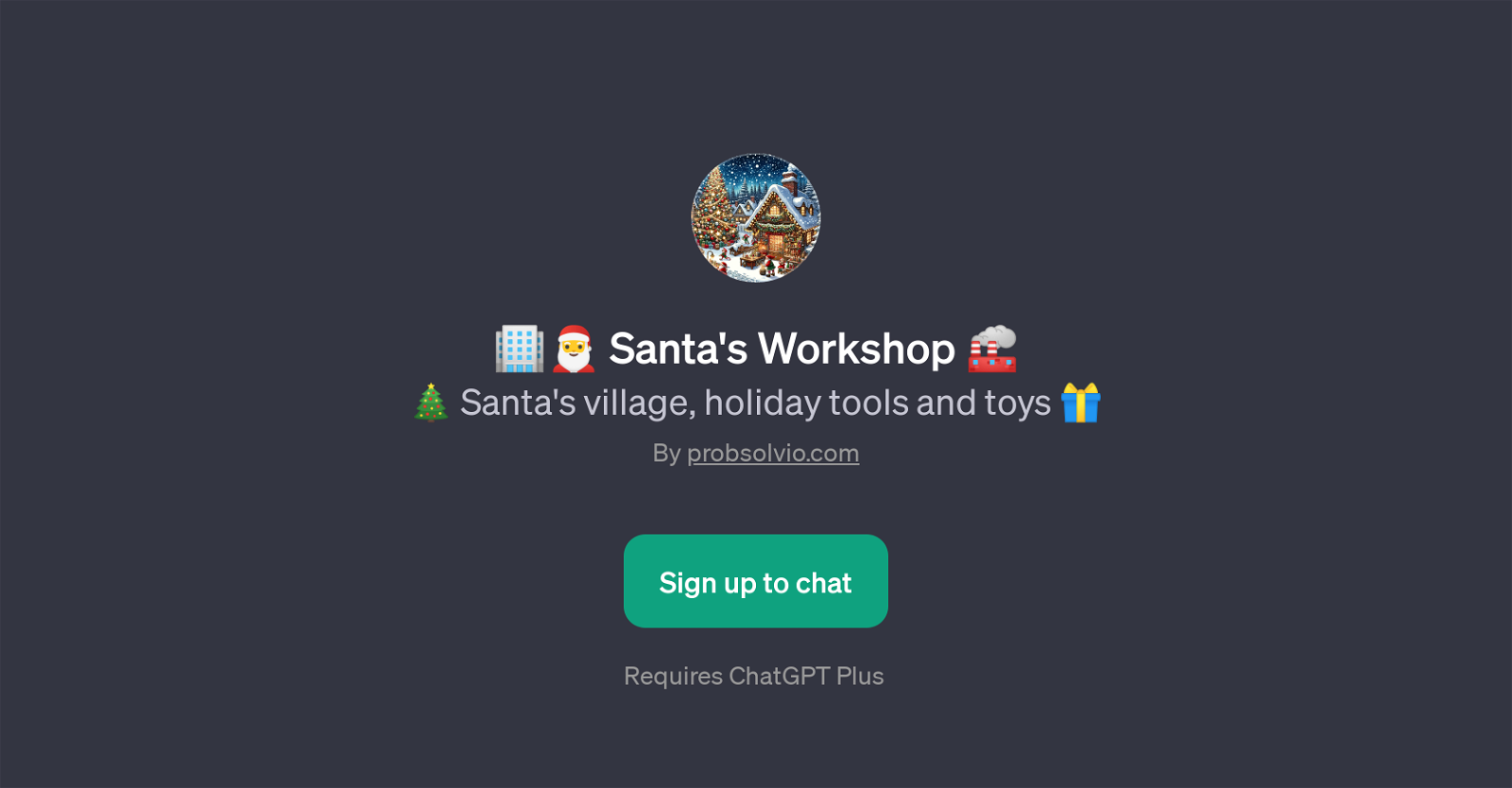 Santa's Workshop website