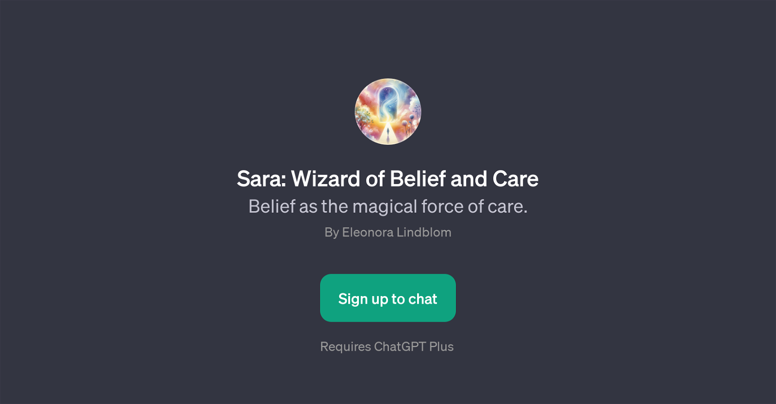 Sara: Wizard of Belief and Care website